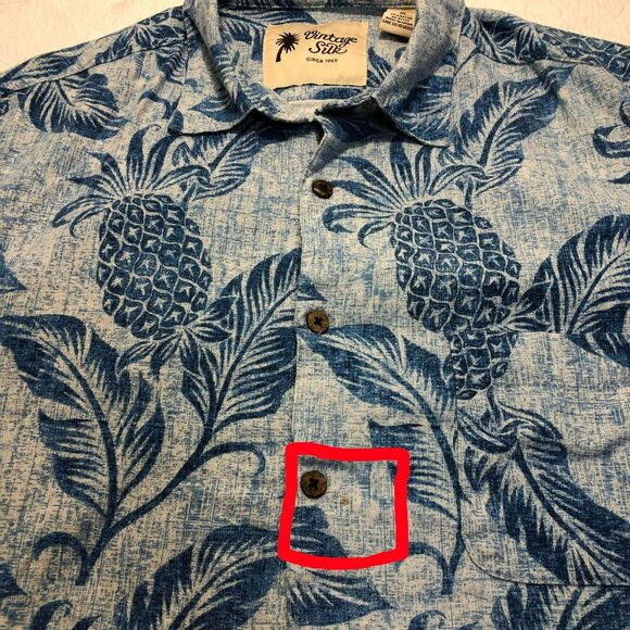 Vintage Silk Shirt Hawaiian Lightweight Fabric Linen Blend Casual Fit Size XL - Picture 9 of 13